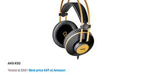 AKG K92 headphones featured in What Hi-Fi's '10 tech gift ideas under £100'