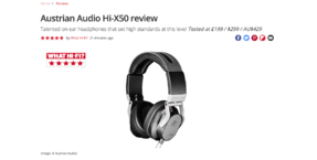 Austrian Audio Hi-X50 headphones receive five-star What Hi-Fi? award