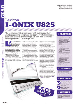 lexicon, ionix, idj, international, dj, u82s, review, magazine