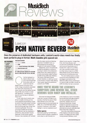 lexicon, pcm, native, reverb, bundle, plugin, review, music, tech, magazine