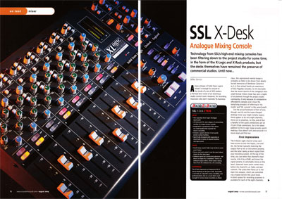 Sound On Sound Magazine Review The Ssl X Desk